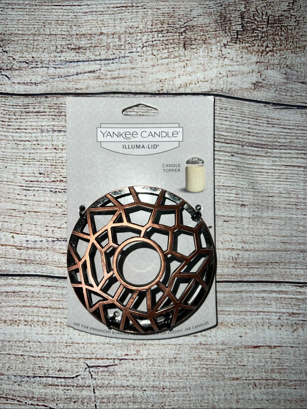 Yankee Candle Copper Geometric Illuma-Lid Candle Topper